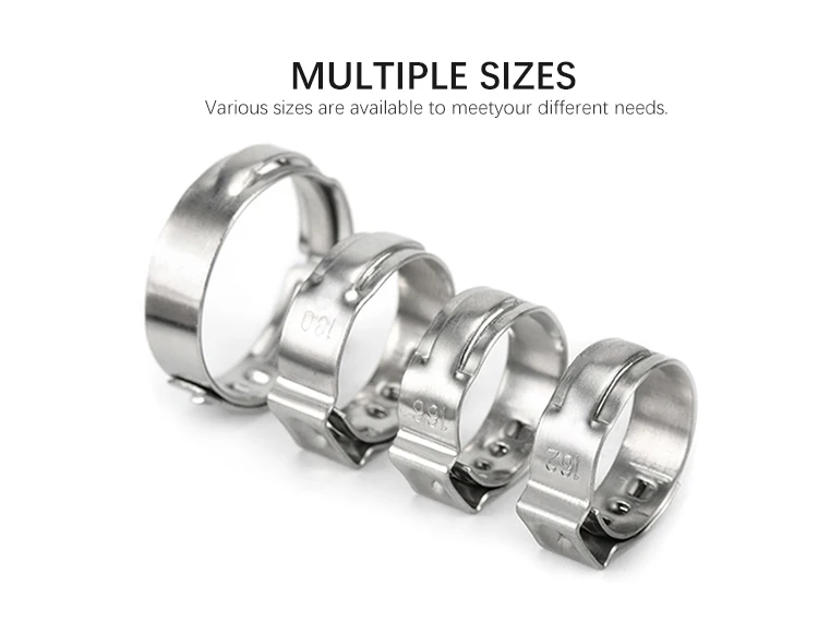 Pex Clamp Ss304 Oetike Adjustable Single Ear Hose Clamp For Pex Tube