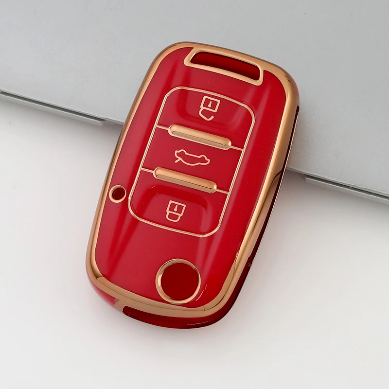 Factory Custom Car Key Shell Case TPU Flip Car Key Fob Folding Cover Compatible with Baojun Wuling Accessories