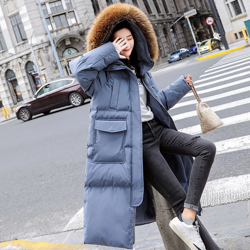 Wholesale Hooded Thickened Padded Jacket Warm Long Down Jacket Duck