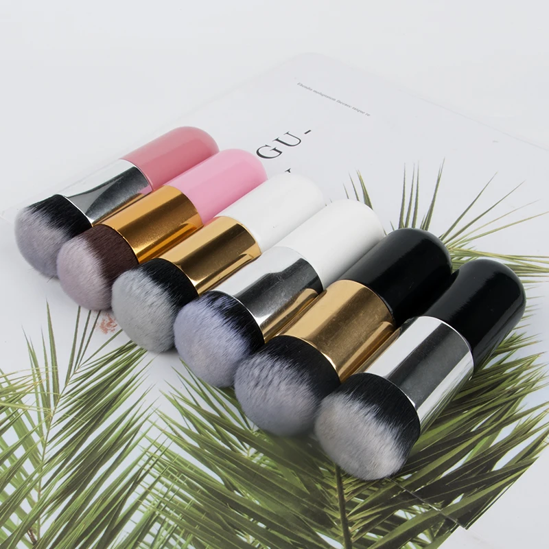 Professional Single Foundation Makeup Brushes Portable 6 Color BB Cream Fan Brush Cosmetic Tools