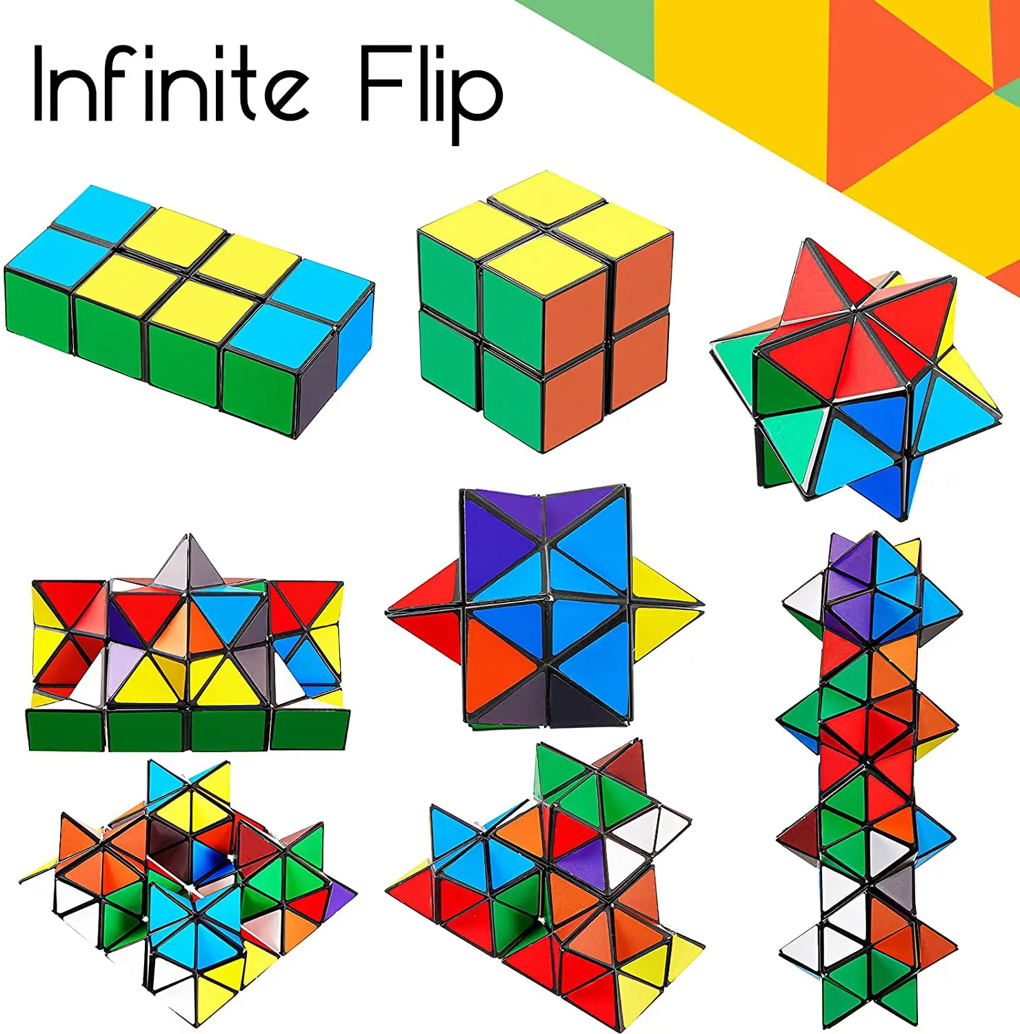 YESSHEN The Amazing Star Cube Transforming Geometric Puzzle Transform Into 2 Pieces