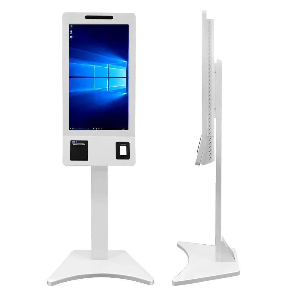 Touch Screen Terminal Kiosks 1920*1080 Digital Signage Payment Kiosk WiFi Vending Machine with NFC Camera Printer in Restaurant