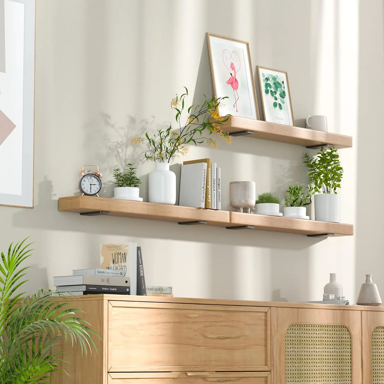 Lot De 4 Supports D'étagère Flottants Robustes De 20,3 Cm En Métal