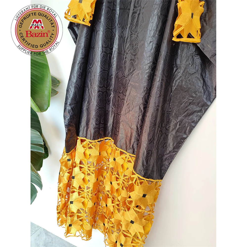Evening Gowns for Noble Women - Elegant Flower Pattern Bazin Riche Dresses