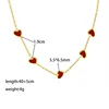 xkn0322-cinque gocce di olio collana d'amore in oro