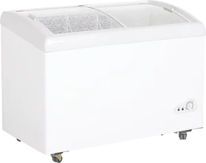 360L Double Sliding Glass Door Chest Freezer Energy Efficient Grade 1 Commercial Use