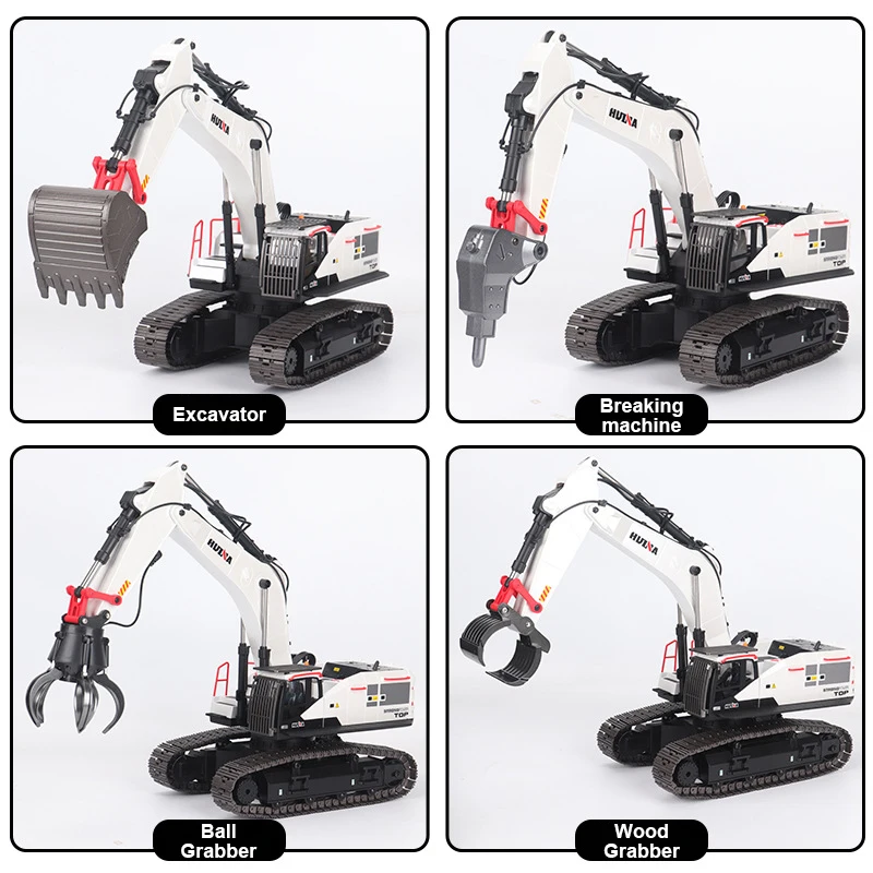 Huina 1594 1/14 Scale Alloy Rc Excavator Truck 2.4g