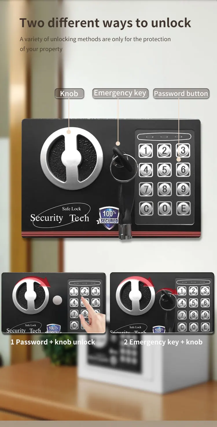 CEQSAFE China Economic Small Safety Box Steel Mechanical Mini Digital Safe Box details