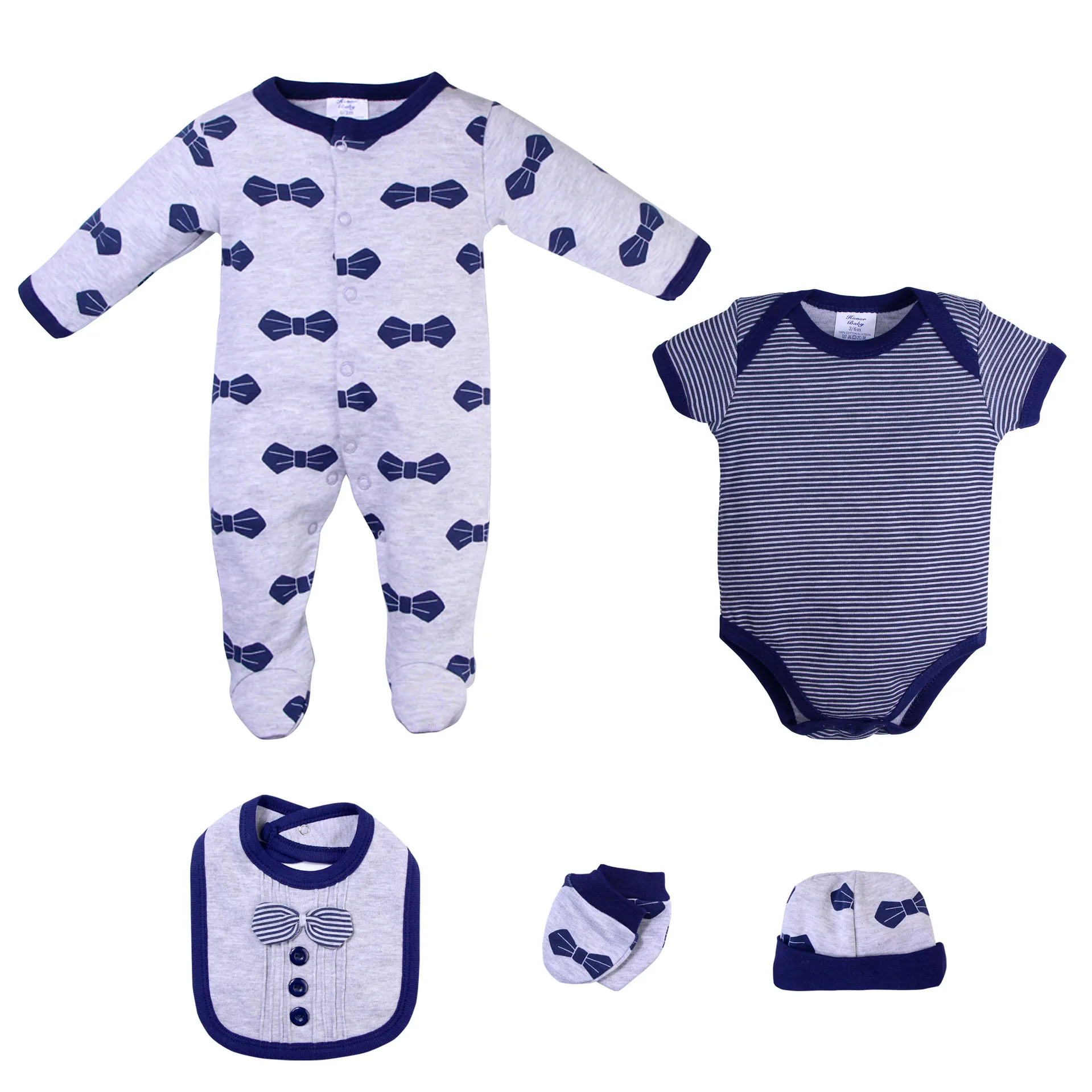 5piece Sets Newborn Boys And Girls Shortsleeved Baby Split Children's