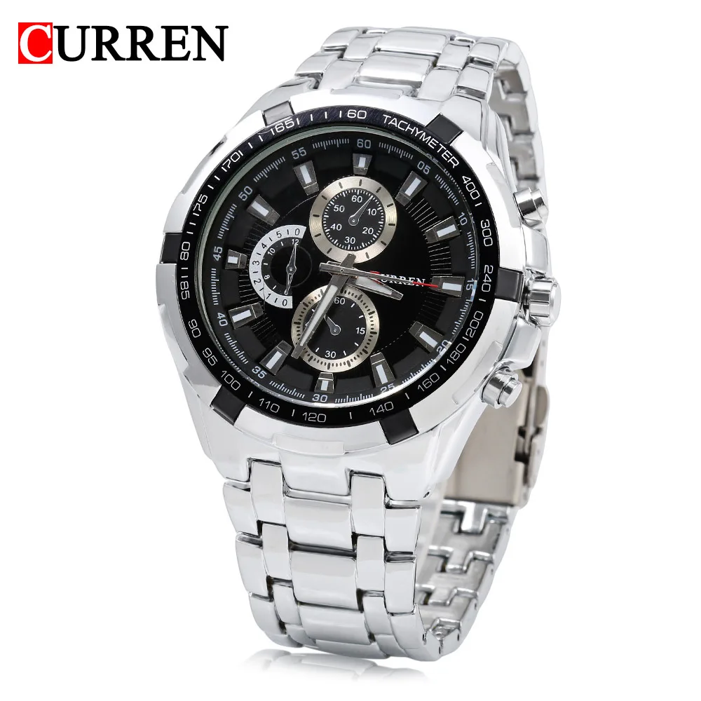 CURREN 8023 Watches Men Top Brand Luxury Fashion&Casual Quartz Male  Wristwatches Classic Analog Sports Steel Band Clock Relojes
