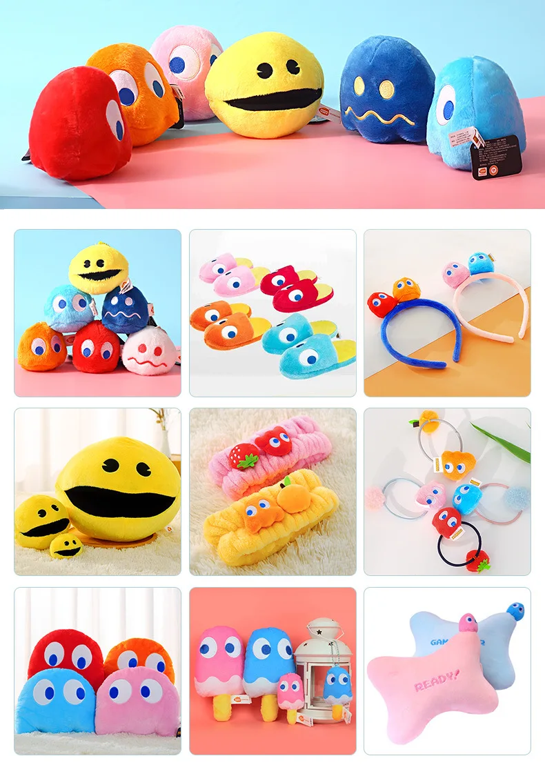 Top Selling Cartoon & Anime Game Peripherals Pac Man Stuffed Plush Toy ...