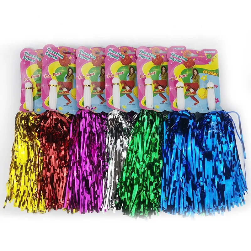 Factory Wholesale Cheer Squad Pompoms Cheerleading Blue White Cheer ...