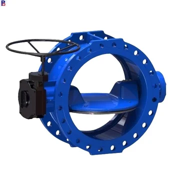 China factory BS standard GGG50 body 13 series PN16 flange rubber seal double eccentric butterfly valve