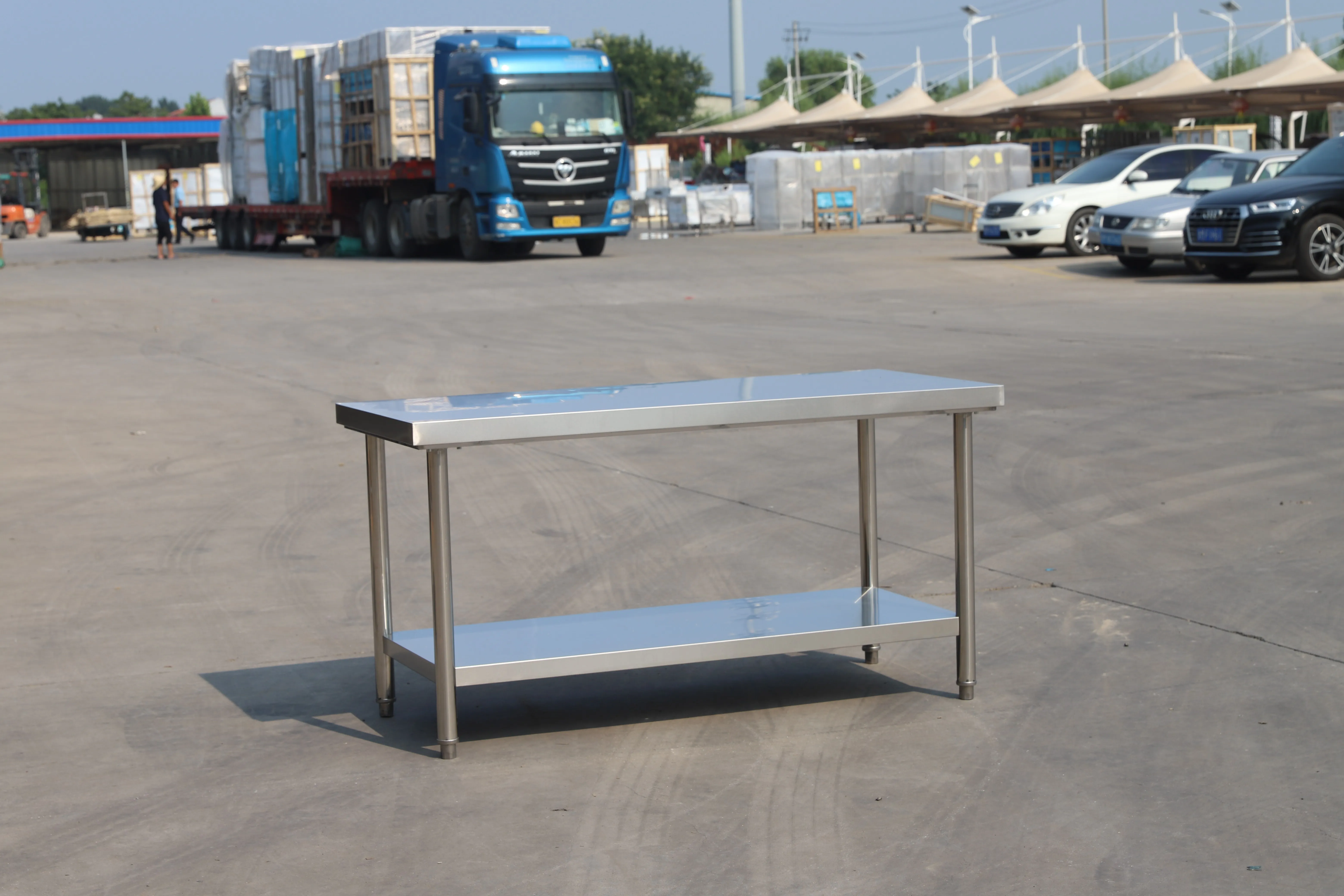 Customized Restaurant Kitchen Work Table For Food Preparation Strong