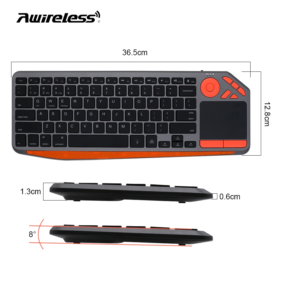 Custom Thai Arabic Language Backlit Plastic 2.4G Wireless TV Keyboard bluetooth Wireless Keyboard for Smart Tv Pc Tablet