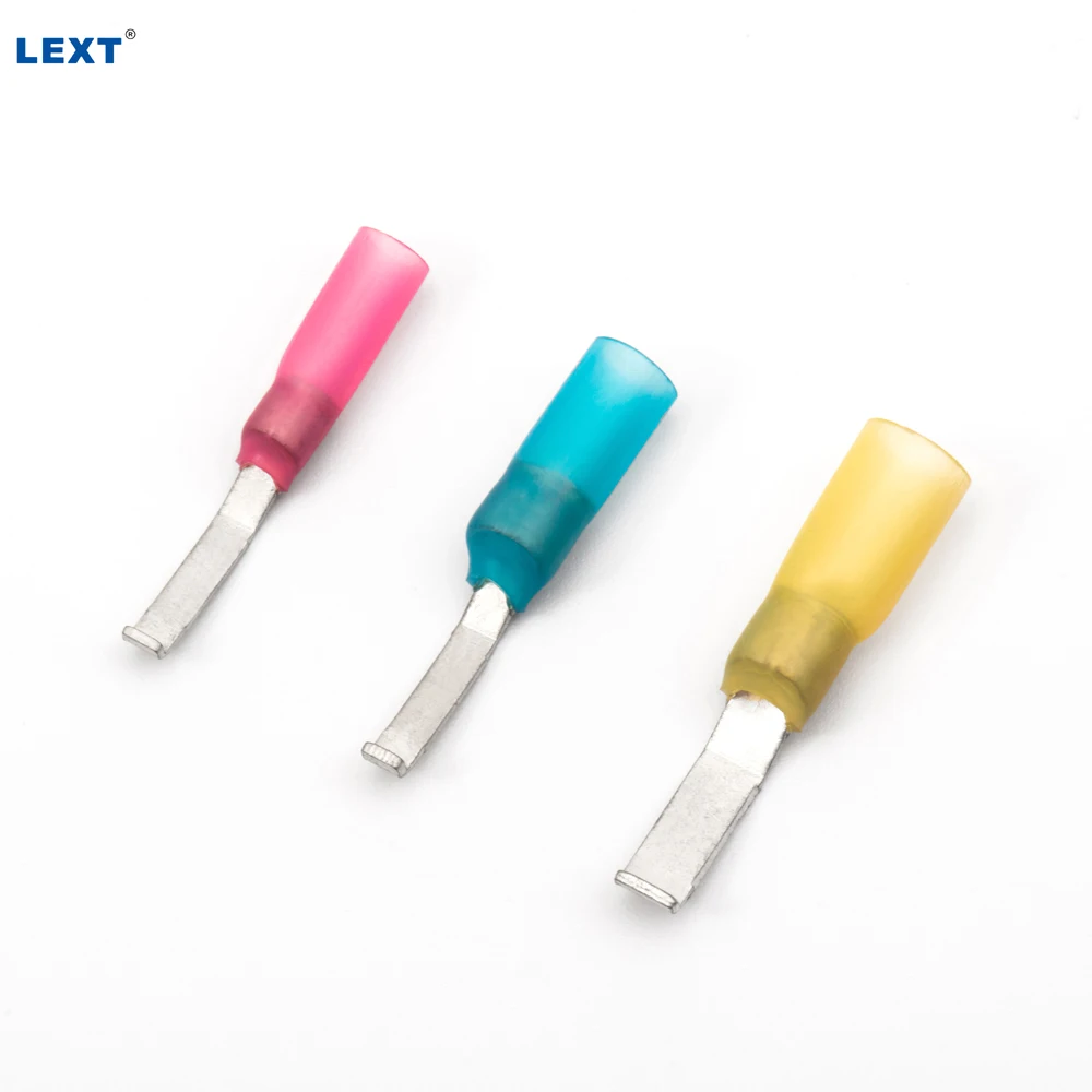 LEXT RSSV1.25 Cable Terminals Heat Shrink Convex Fork Cold Crimp Connector with Copper Furcate Lug U Type