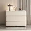 Cream white three drawer 80 * 40 * 60