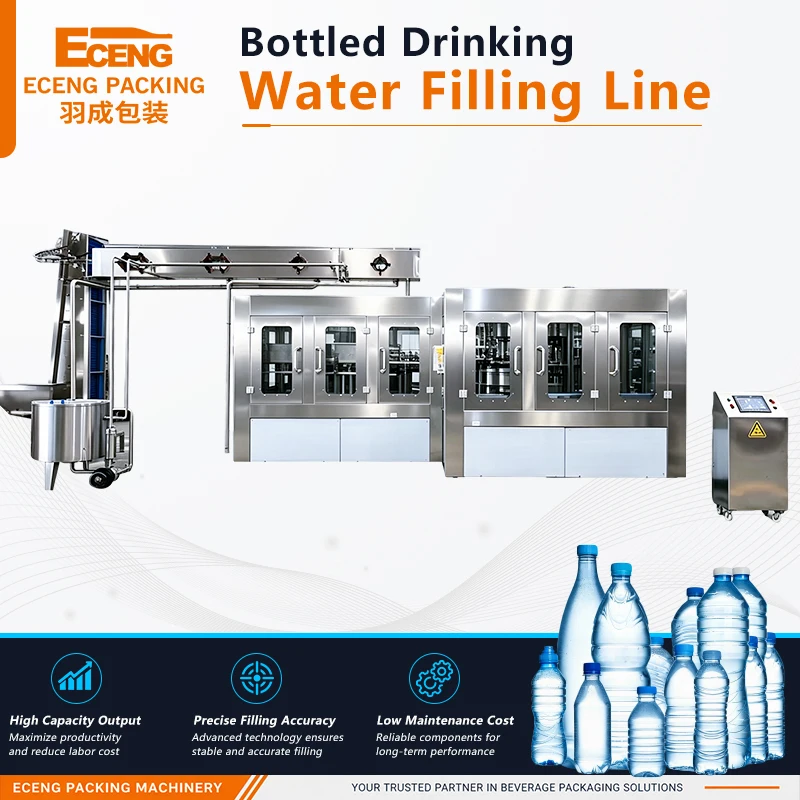 Automatic 72-72-18 Bottled Water Filling Machine for Small Water Plant