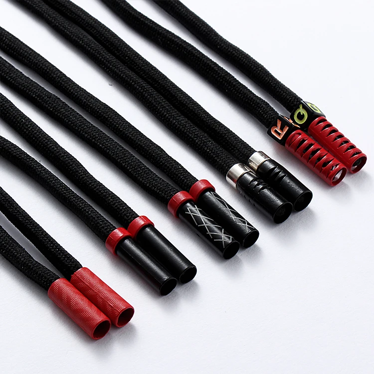 wholesale braided black drawstring round drawcord