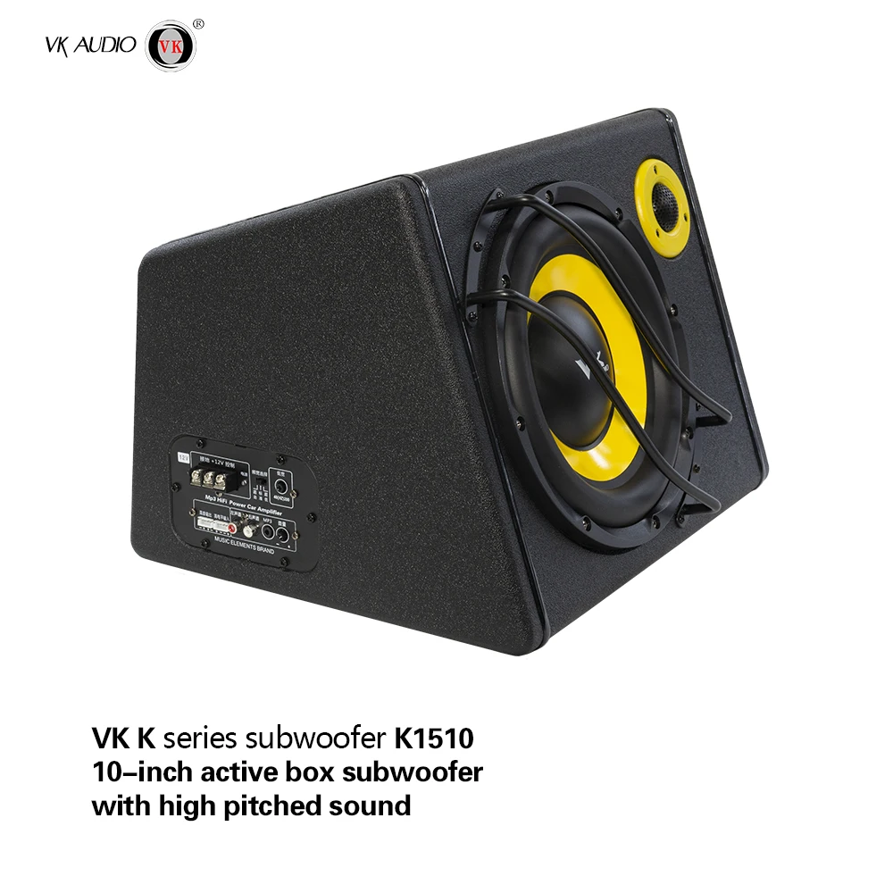 Amplifier Best Budget 10 Inch Car Subwoofer VK-K1510 Active