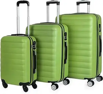 Hot selling 3pcs ABS Carry on Trolley Luggage Travel Bags Sets Business Trip Suitcase 20" 24" 28"