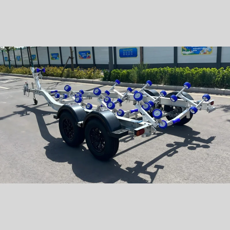高品質21フィートタンデムアクスルポリバンクアルミボートトレーラー