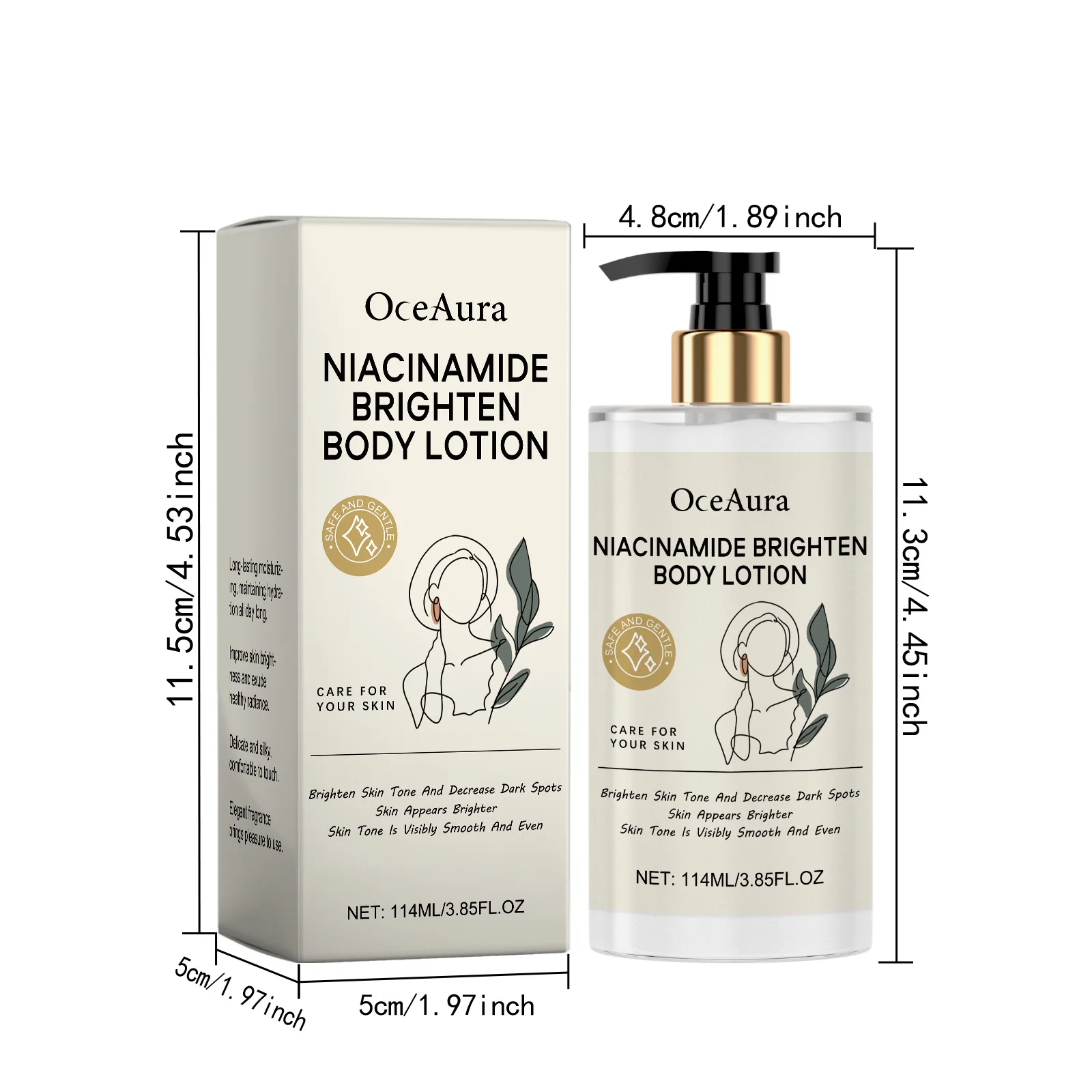 OCEAURA Whitening Body Lotion Skin Care Moisturizing Smoothing Cream with  Arbutin and Niacinamide Brightening Ingredients| Alibaba.com