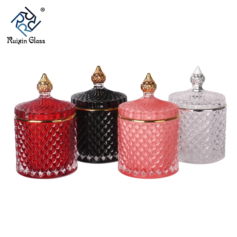 CJ306 Cheap Price Custom Logo Rose Gold Candle Jar With Lid