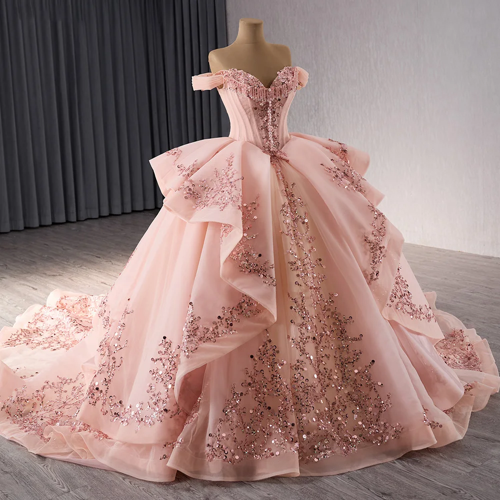 strapless open back dress Floral Light Pink Satin Silk Kaftan for Women Plus Size 1x-3x main image 1