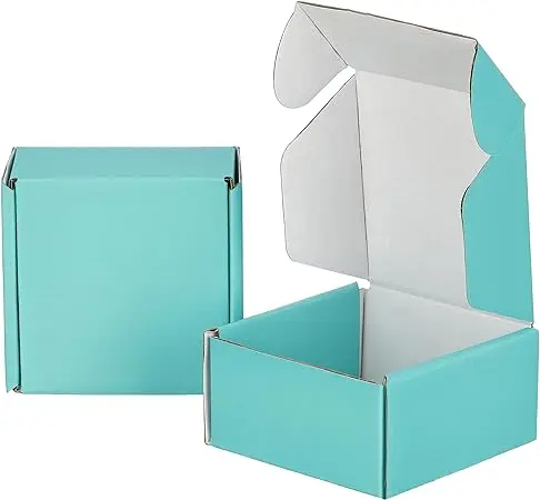 Custom Corrugated Box Packaging Mailing Box Packaging 4x4x2 Inches Small Shipping Boxes Orange for Mailing Packing