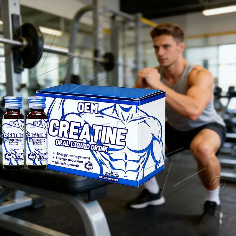 OEM Custom Creatine Monohydrate Liquid Drink Muscle Growth & Energy Recovery with BCAA and Herbal Supplements - Image 6