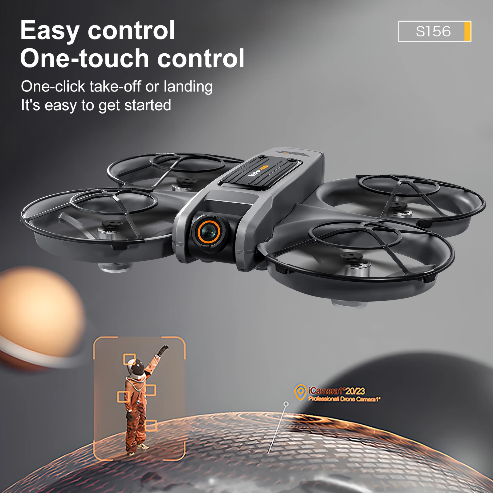 S156 Beginner Drone FPV HD Camera Brushless Motor Obstacle Avoidance Foldable Quadcopter with LED Screen Control