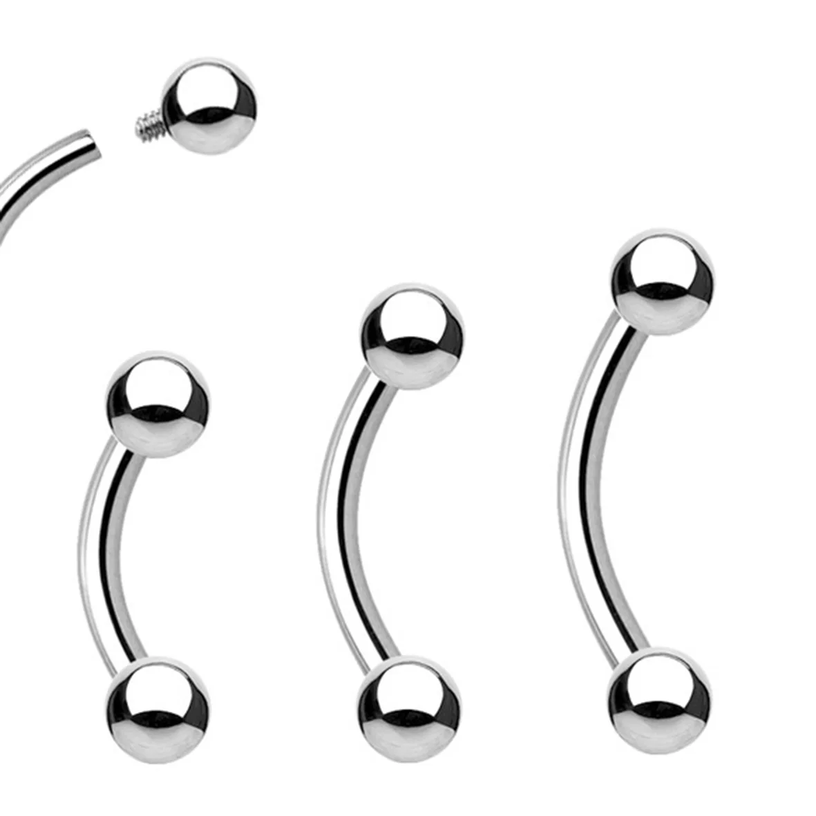 9K/10K/14K/18K/ Solid Real Gold Piercing Jewelry Curved Barbell Daith Rook  Anti-Tragus Eyebrow Vertical Labret Body Jewelry