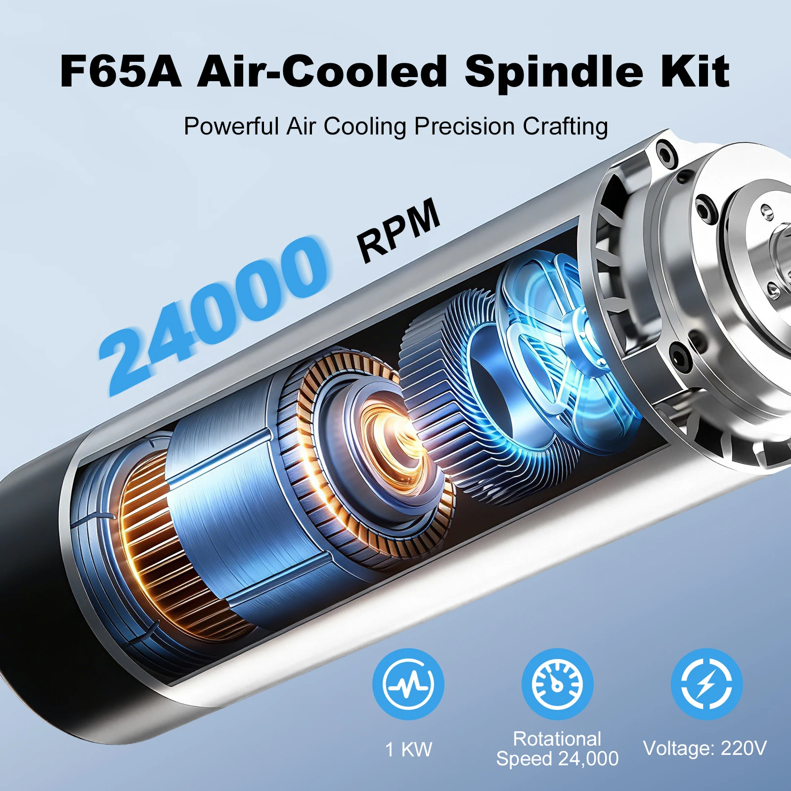TwoTrees TTC450 Series CNC Spindle Kit | 1000W Motor Upgrade