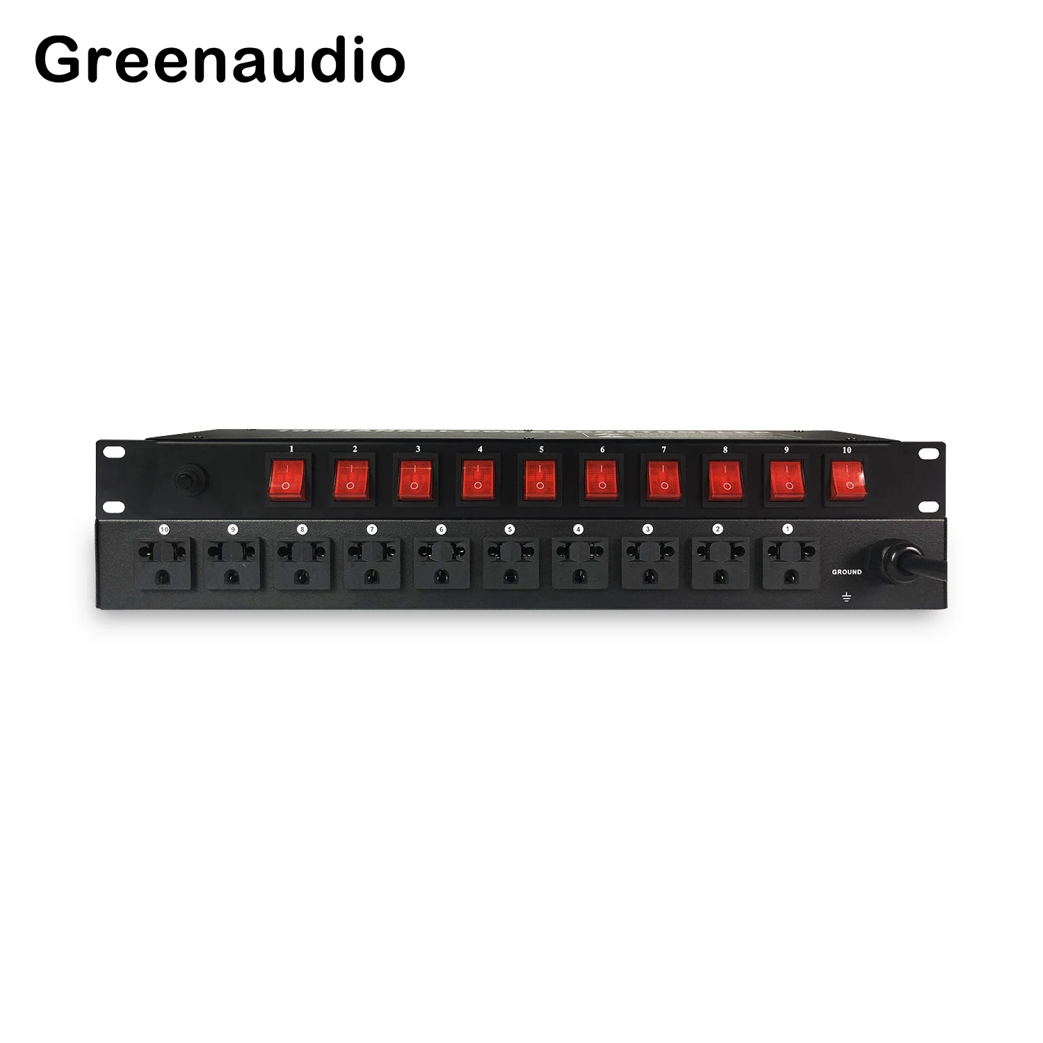 GAX-1016 Professional 10 Channel High Power Equipment Power Supply  Controller Independent Air Switch Power Sequencer