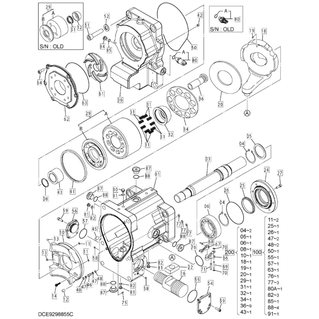 Genuine Construction Machinery ZX870-5G Pump Kit Repair