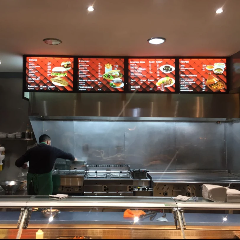 Burger Shop Led Menu Light Box Wall Hanging Led Board Magnetic Light Box For Restaurant