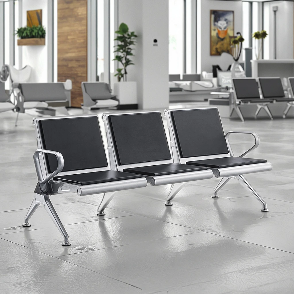 Infusion Chair Compact Modern 3 Seats Steel Seating Solutions for Hospital & School Bulk Facility Management Sets 2