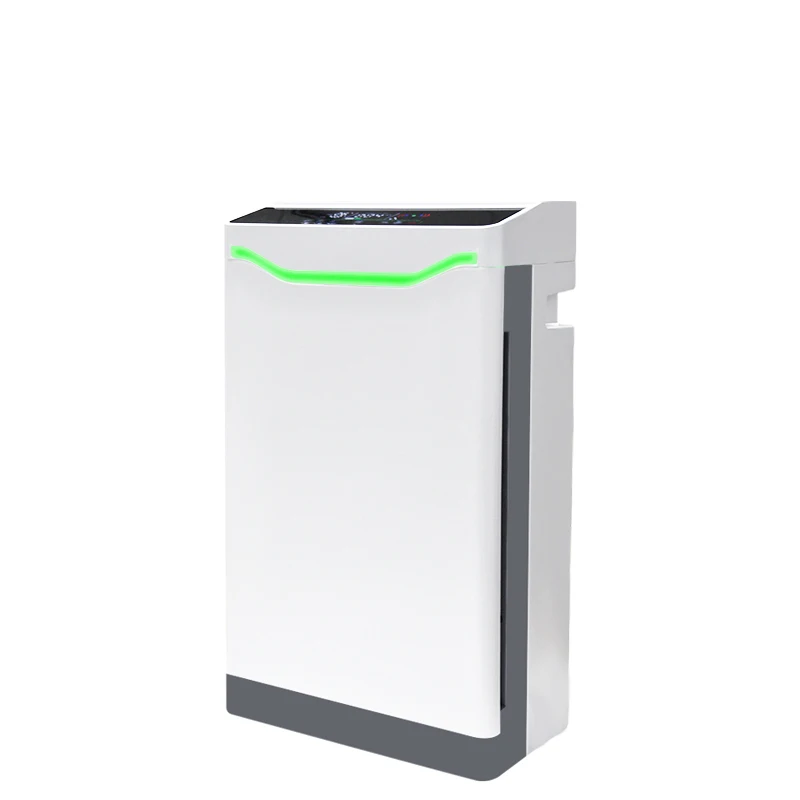 Máy lọc không khí di động dùng tia UV LED cho bệnh viện và gia đình, trang bị bộ lọc HEPA thật, máy làm sạch ion âm cho gia đình, điều khiển thủ công, nguồn điện thường, vỏ nhựa, dùng trong gia đình