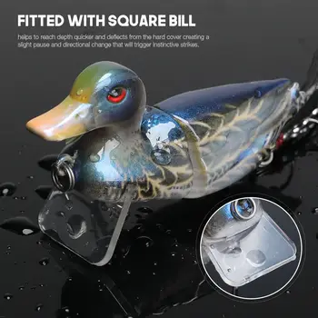 CHEERY 70mm 10g Top Water Duck Hard Minnows Segmented Swimbait Bass Fishing Lure Crank Bait Jointed Lures – Soft Lure – view 4