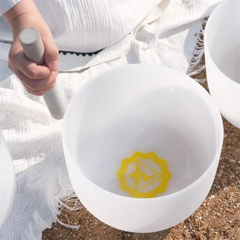Direct Wholesale Great Standard Chakra Singing Bowl Set Sound Bowl Crystal Singing Bowl with Handle