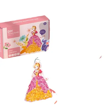 DIY Craft Educational Toys Christmas Craft Kits For Kids Girls Poke Princess Dress Handmade Magical Diy Craft Kits For Kids Diy