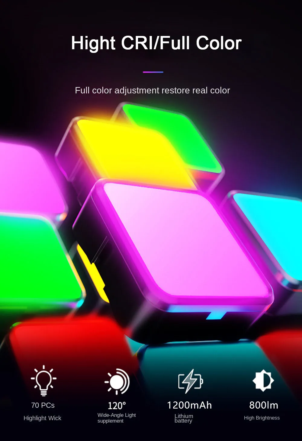 WL-R1 Mini RGB Hot Boot Fill Light - Perfect for Live Photography