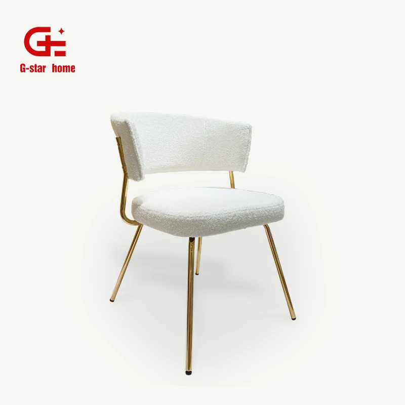 Оптовая продажа с фабрики роскошный стул Boucle Dinning современная мебель Sherpa для