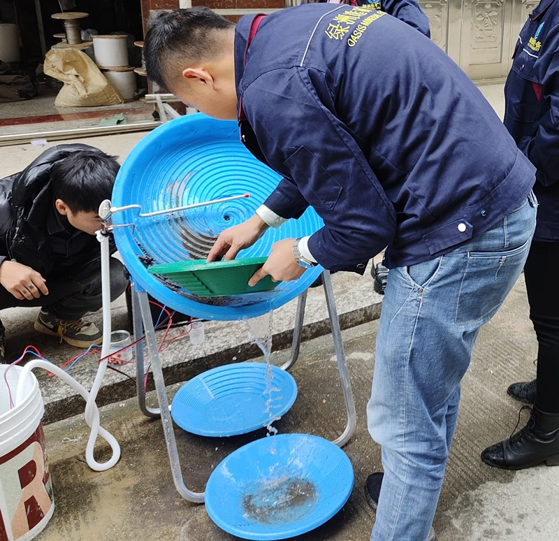 Portable Small Mini Turbo Gold Picker Rotary Washing Machine Mining Equipment Automatic Spiral Gold Prospecting Panning Machine