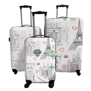 2021 Fashion Rolling Luggage Suitcase Spinner Hardshell Lightweight 3 Piece Set Abs Vintage Luggage Sets with Trolley