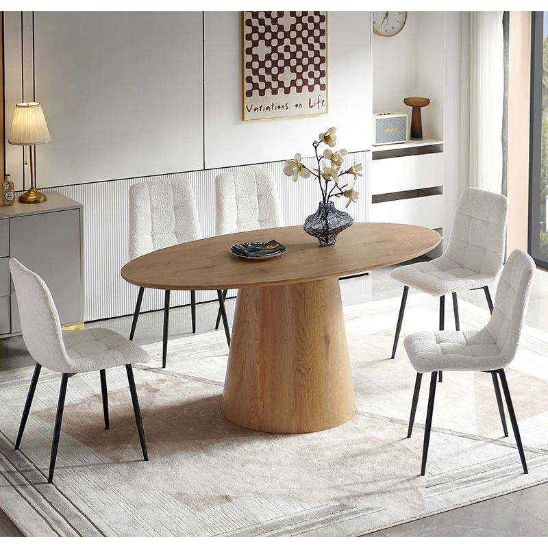 New Modern Home Furniture Dinning Room Set 6 Seater Leather Upholstery ...