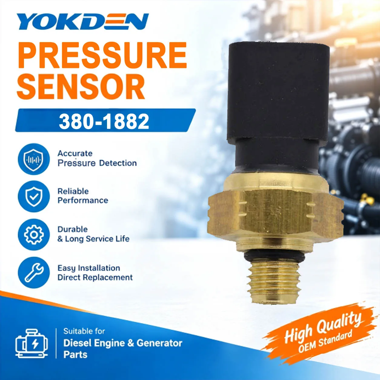 High Quality Oil Pressure Sensor 380-1882 for Trucks & Excavators