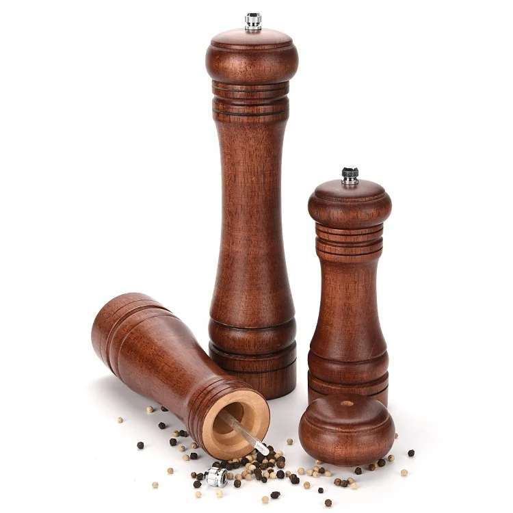 Best Selling Pepper Or Salt Grinder Wood Oak Wooden Pepper Grinder For