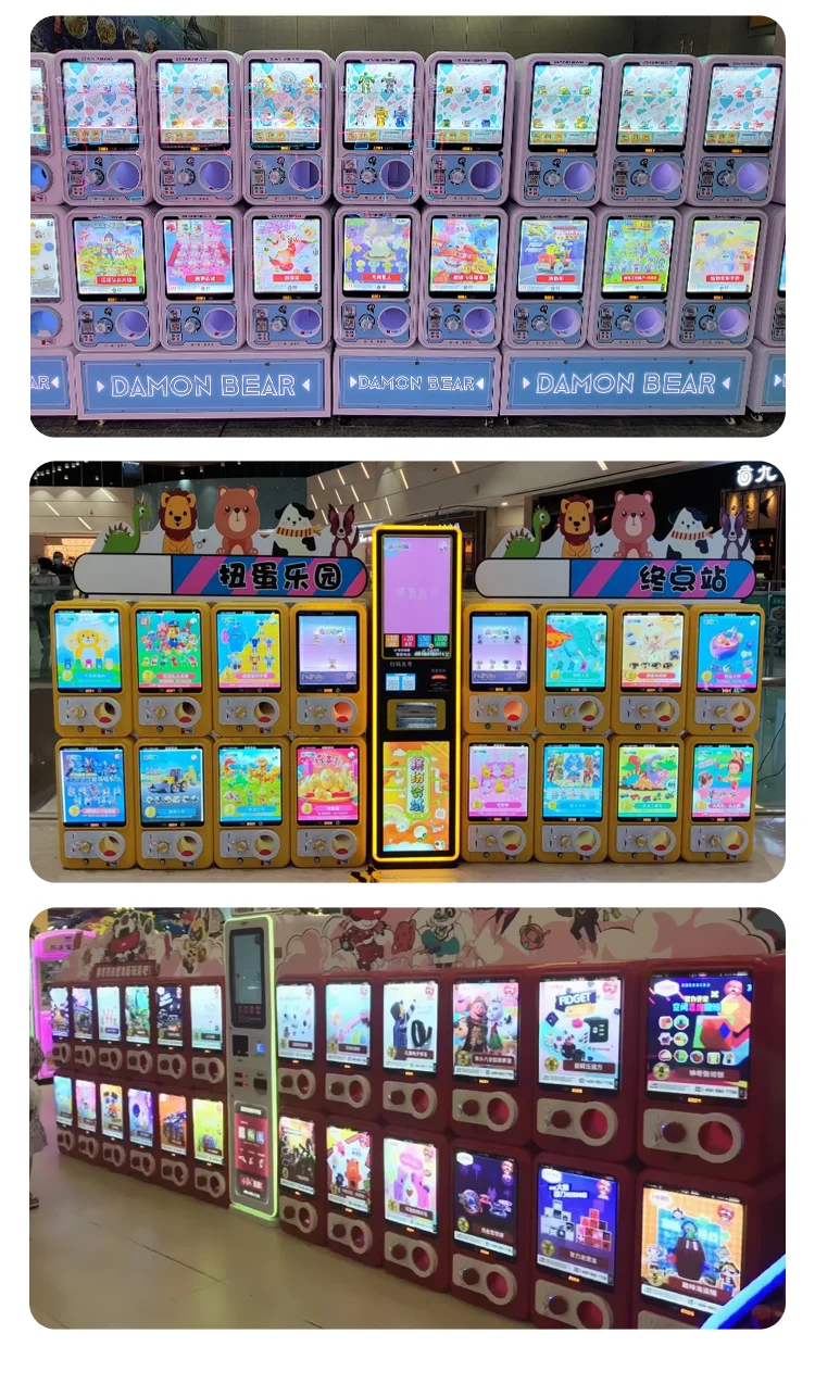Japan Style Shopping Mall Surprise Twist Egg Capsule Vending Machine White  Color Token Operated Gachapon Machine
